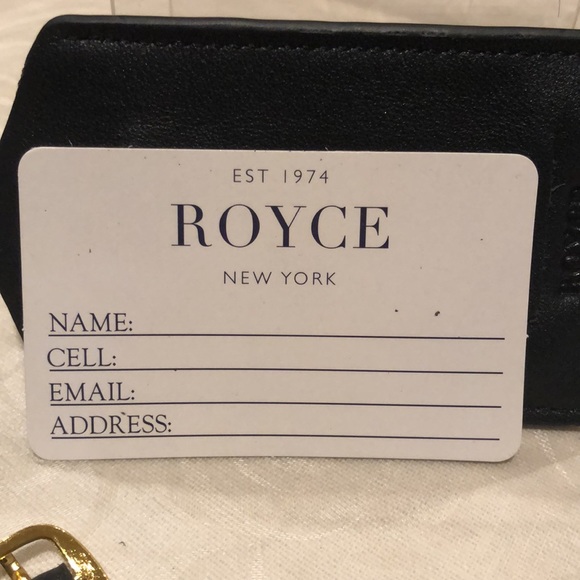 Royce “Google Cloud” black leather luggage tag - Picture 6 of 12